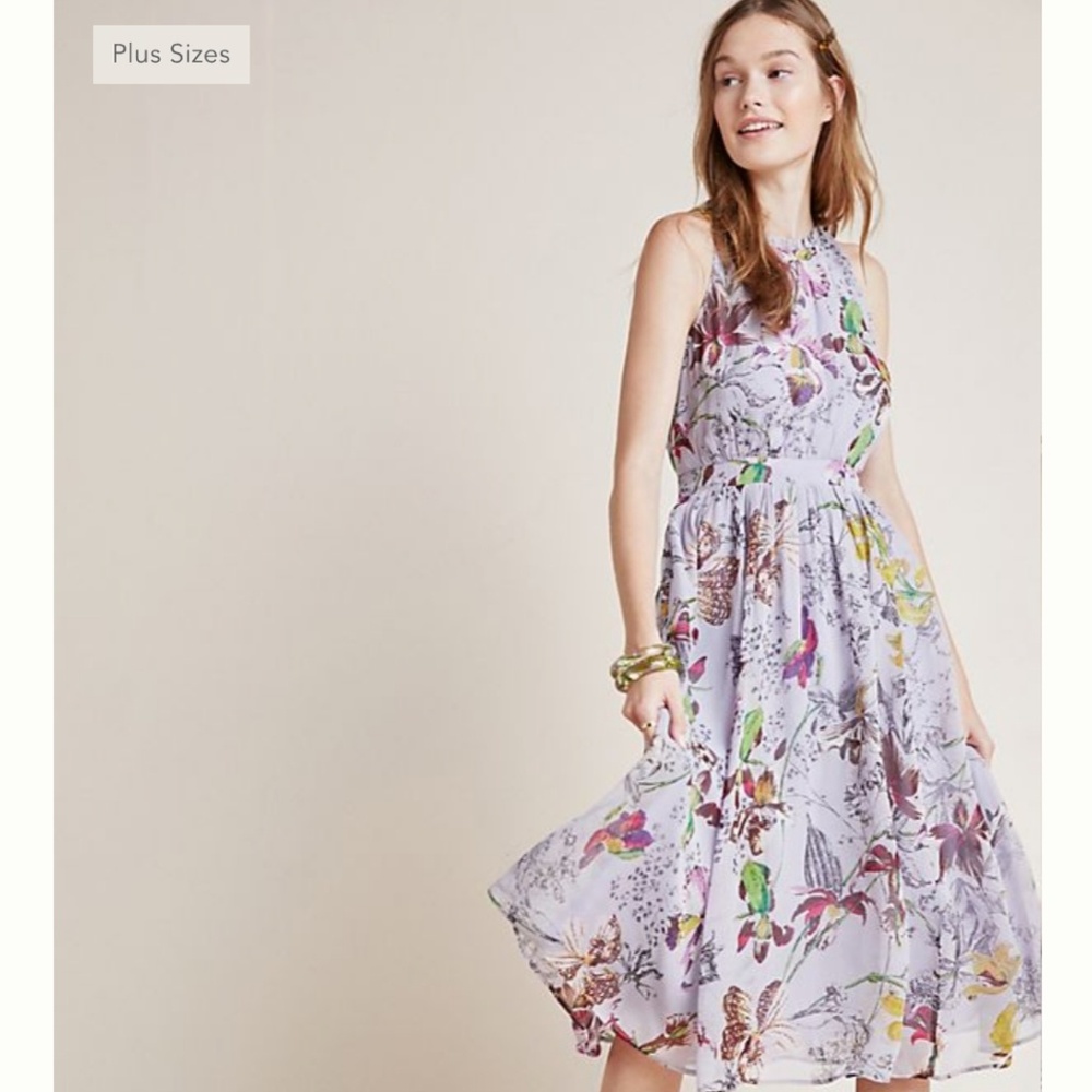 Anthro Hermia Midi Dress